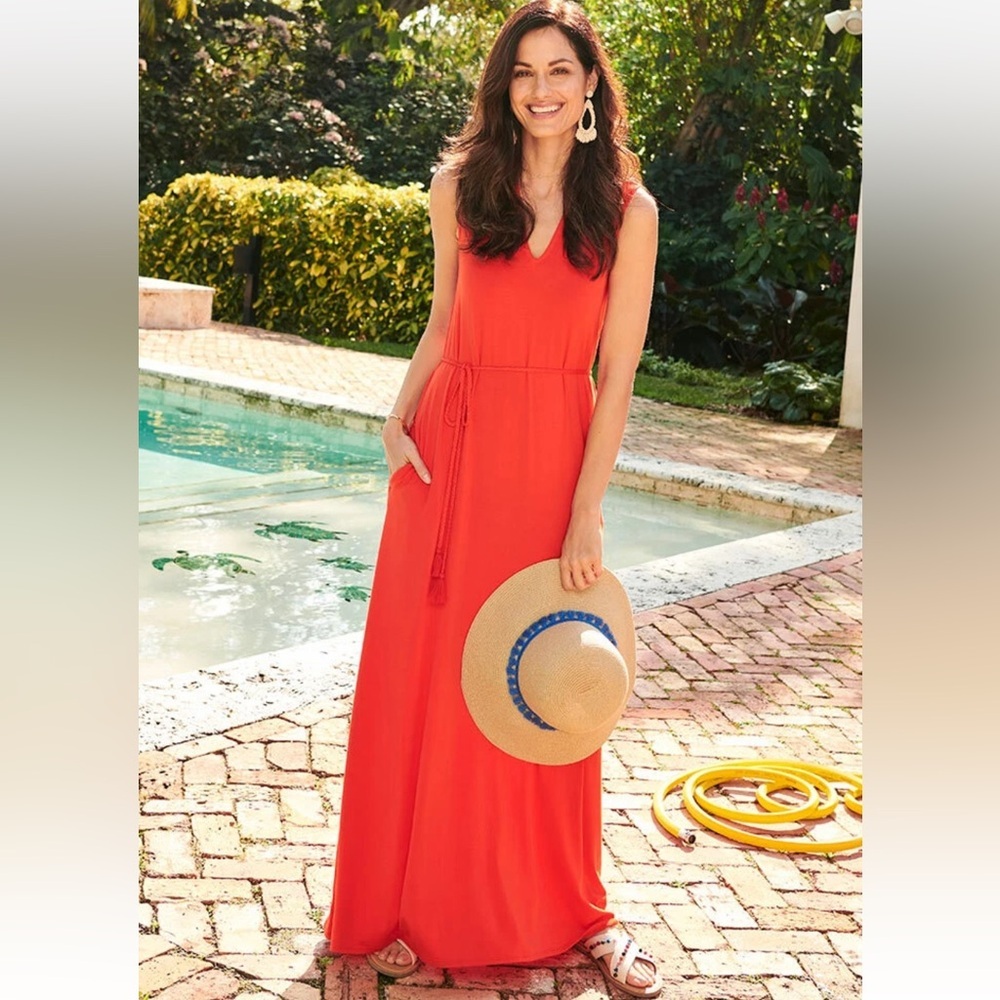 NWT MATILDA JANE In The Breeze Knit Maxi Dress in Bright Orange - Medium